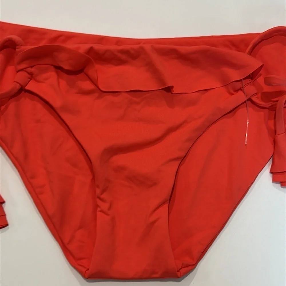 Becca By Rebecca Virtue blood orange bikini swim bottom XS new